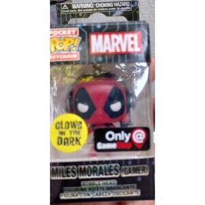 Marvel‎ Glow in the Dark Pocket Pop Miles Morales Gamer Key Chain New